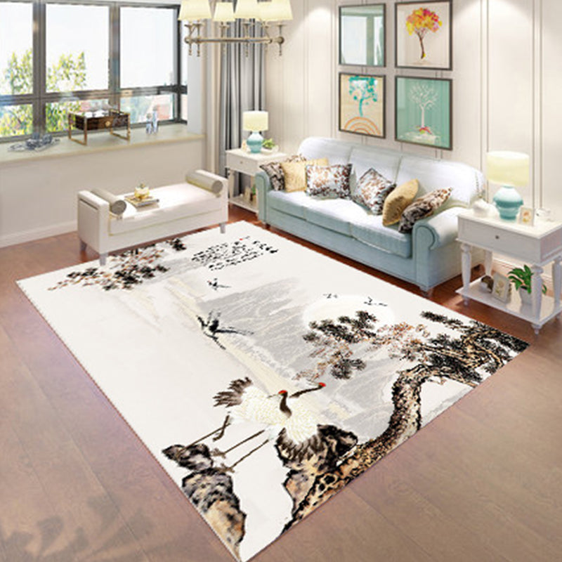 Environmental Modern Area Rug Multi Colored Geometrical Rug Pet Friendly Non-Slip Machine Washable Rug for Home