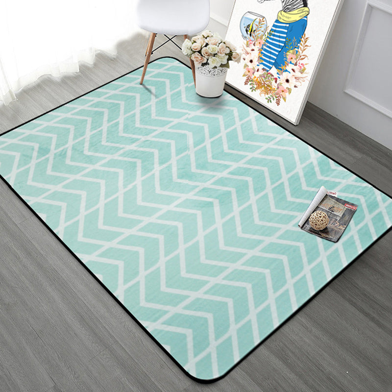 Modern Bedroom Area Rug Multi Color Geometry Arrow Print Rug Polypropylene Washable Pet Friendly Anti-Slip Rug
