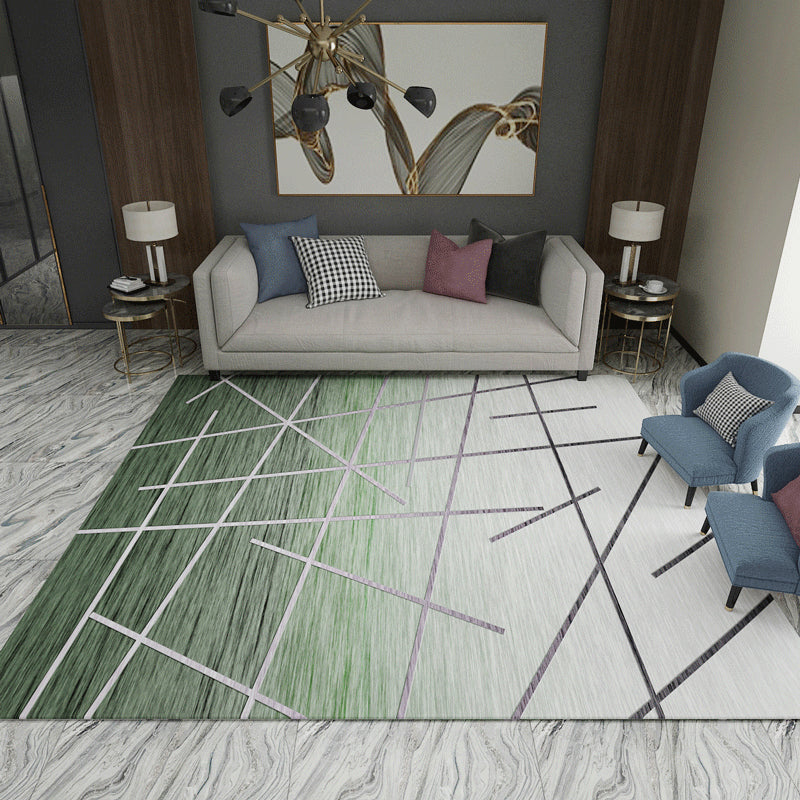 Kreativer minimalistischer Teppich Multicolor-Cross-Line-Kunst Teppich Anti-Schlupf-Fleckenfest-Resistantttin-freundlicher Teppich für Wohnzimmer