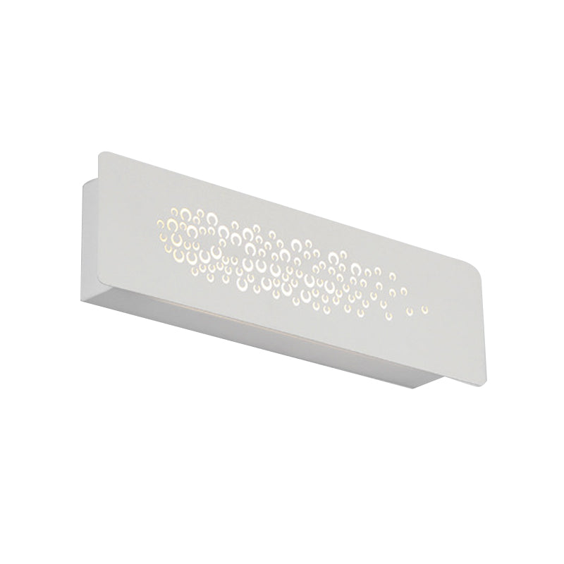 Application murale LED linéaire minimaliste de 12 "de large de large ombrage de haut en bas de la lampe murale en noir / blanc