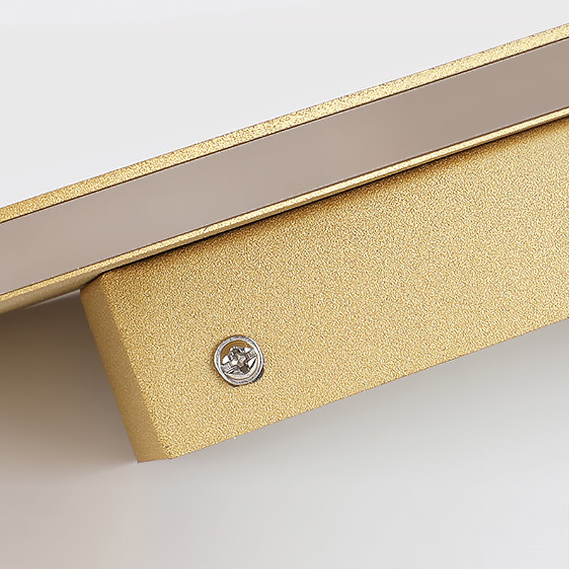 Simplicity Cuboid LED Wall Sconce Acrylic Golden Wall Mounted Lamp in White/Warm Light