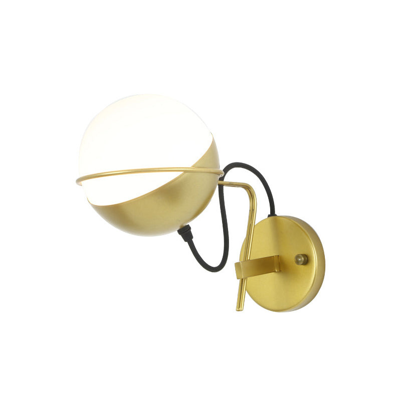 Globe rotatif Globe Murce Postmodern Matte blanc blanc Golden Wall Murd Murd
