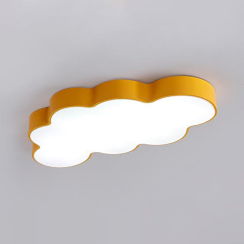 Cloud Kindergarten Flush Mount Lighting Metallic Kids Style LED-Unterputz-Halterung mit Acryl-Farbton