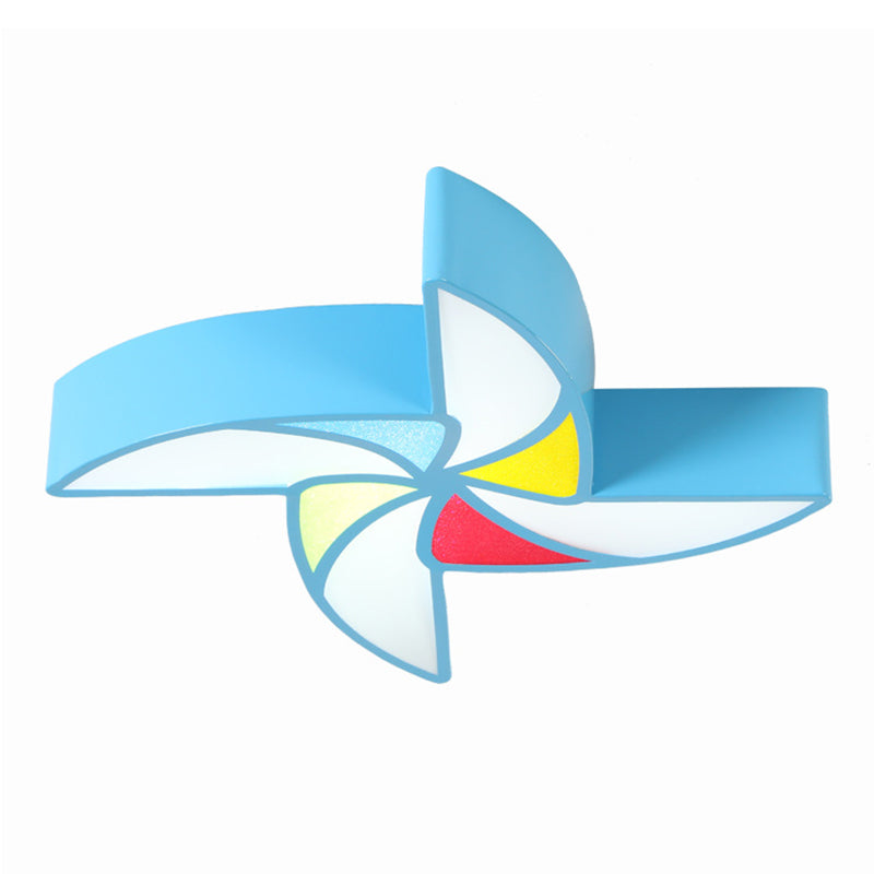 Minimalisme Pinwheel Shade Flush Light Acrylique Nursery LED Plafonnier Flush Luminaire