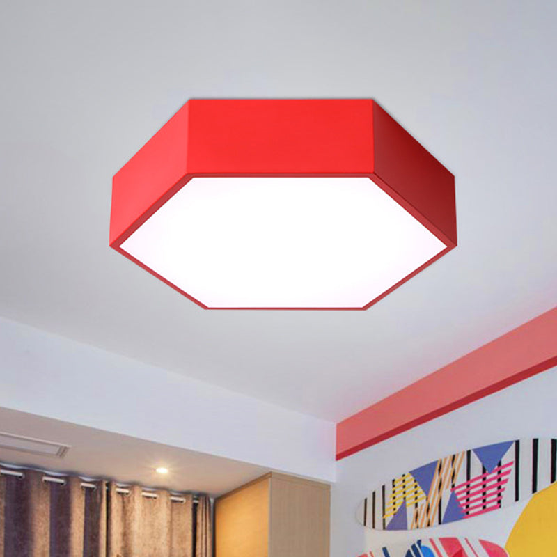 Hexagon Shaped LED Flush Mount Verlichting Minimalistische Acryl Nursery Plafond Light Flush Mount