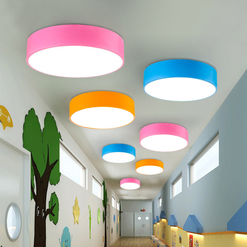 Acrylic Round LED Flush Mount Childrens Flushmount Ceiling Light for Kindergarten