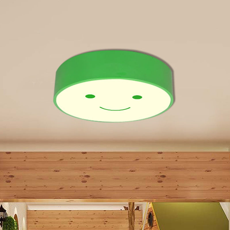Smiling Face Nursery Flush Ceiling Light Acrylic Kids LED Flush Mount Lighting Fixture