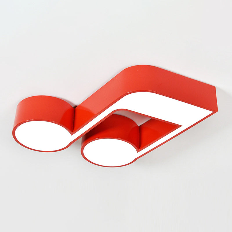 Note de musique plafonnier minimaliste métallique chambre d'enfant plafonnier LED avec abat-jour en acrylique