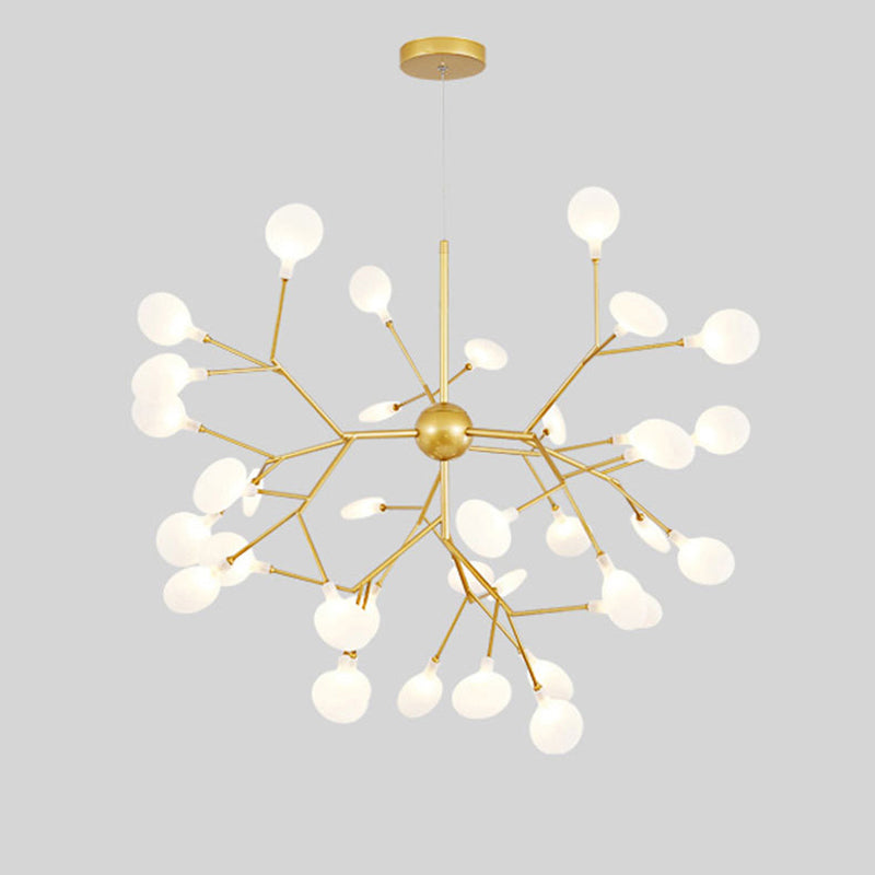 Sputnik Firefly eetkamer LED PLIFILING verlichting Acryl Postmoderne kroonluchter Lamp in goud
