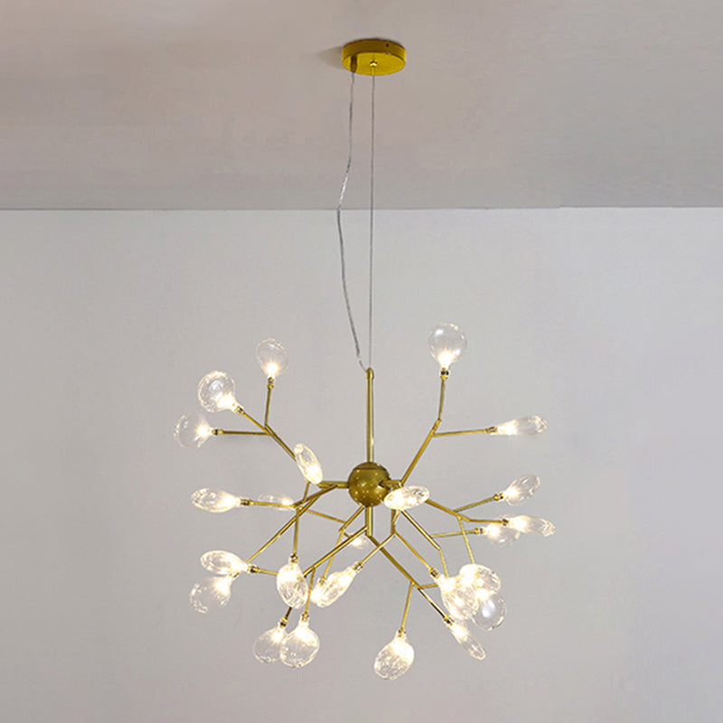 Metallic Ast Kronleuchter Licht Einfachheit Gold LED Anhänger Leuchte für Wohnzimmer