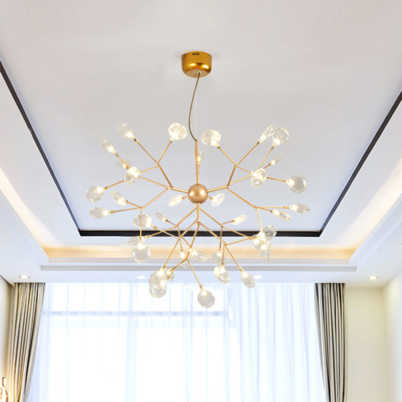 Metallic Ast Kronleuchter Licht Einfachheit Gold LED Anhänger Leuchte für Wohnzimmer