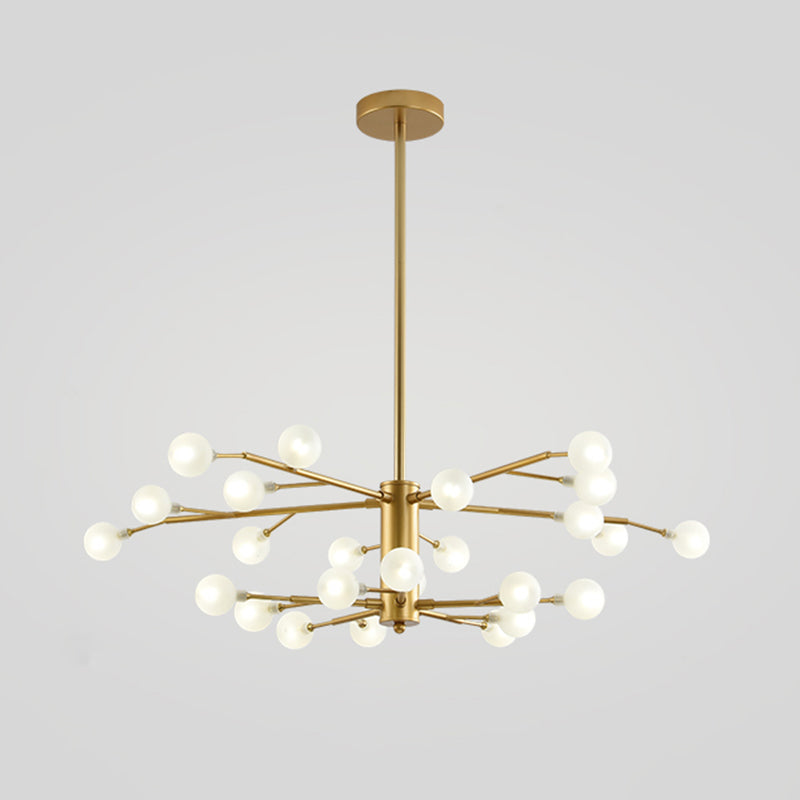 Branch Shaped Living Room LED Suspension Light Metallic Nordic Style Chandelier Light