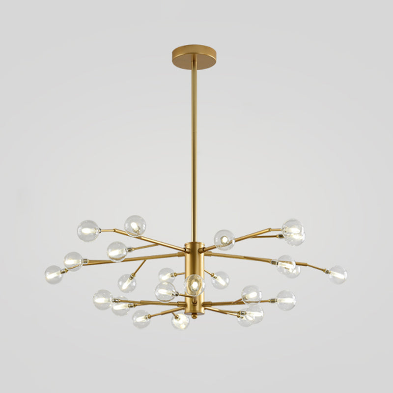 Branch Shaped Living Room LED Suspension Light Metallic Nordic Style Chandelier Light