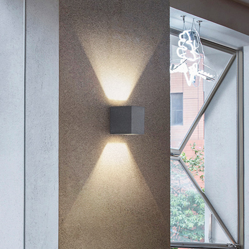Rectangle Shaped LED Wall Lighting Simplicity Cement Corridor Sconce Light Fixture