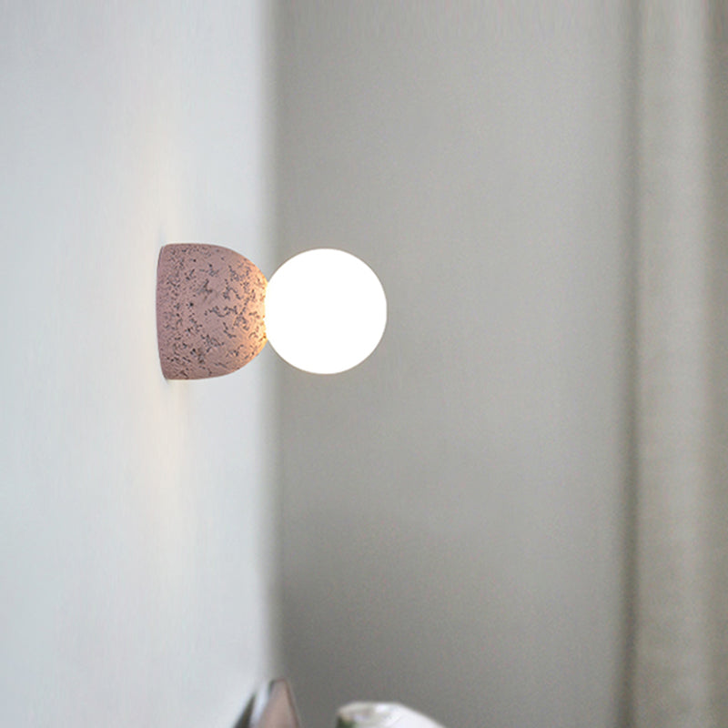 Resin-Cement Bell Wall Sconce Lamp Modern Style Single-Bulb Wall Lighting Fixture