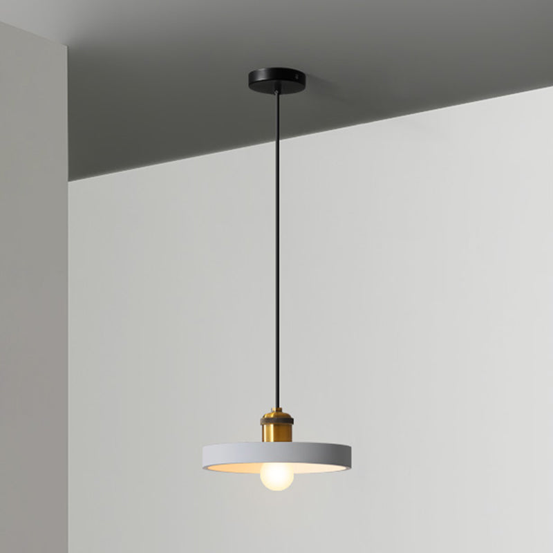 Simple Geometric Shade Pendant Light Resin-Cement Single Dining Room Suspension Light Fixture