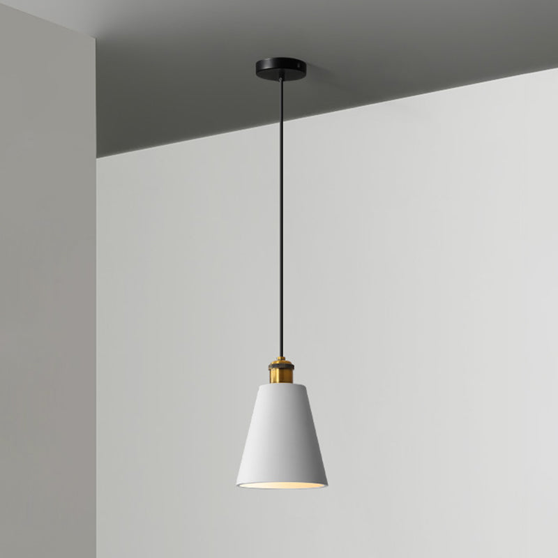 Simple Geometric Shade Pendant Light Resin-Cement Single Dining Room Suspension Light Fixture