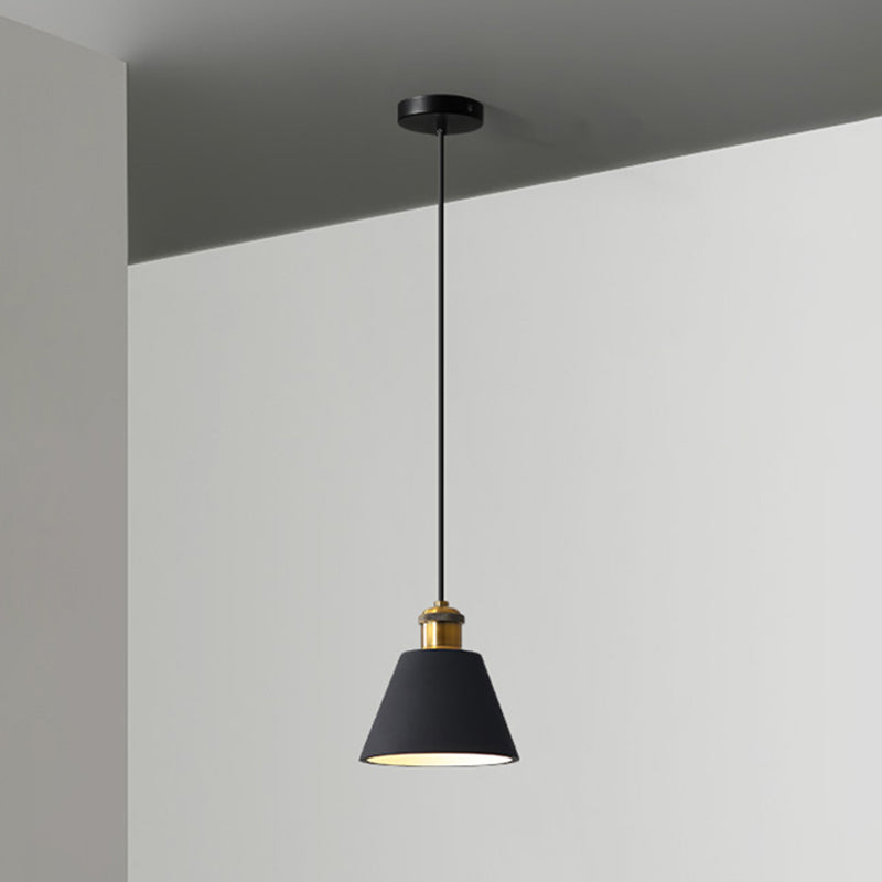 Simple Geometric Shade Pendant Light Resin-Cement Single Dining Room Suspension Light Fixture