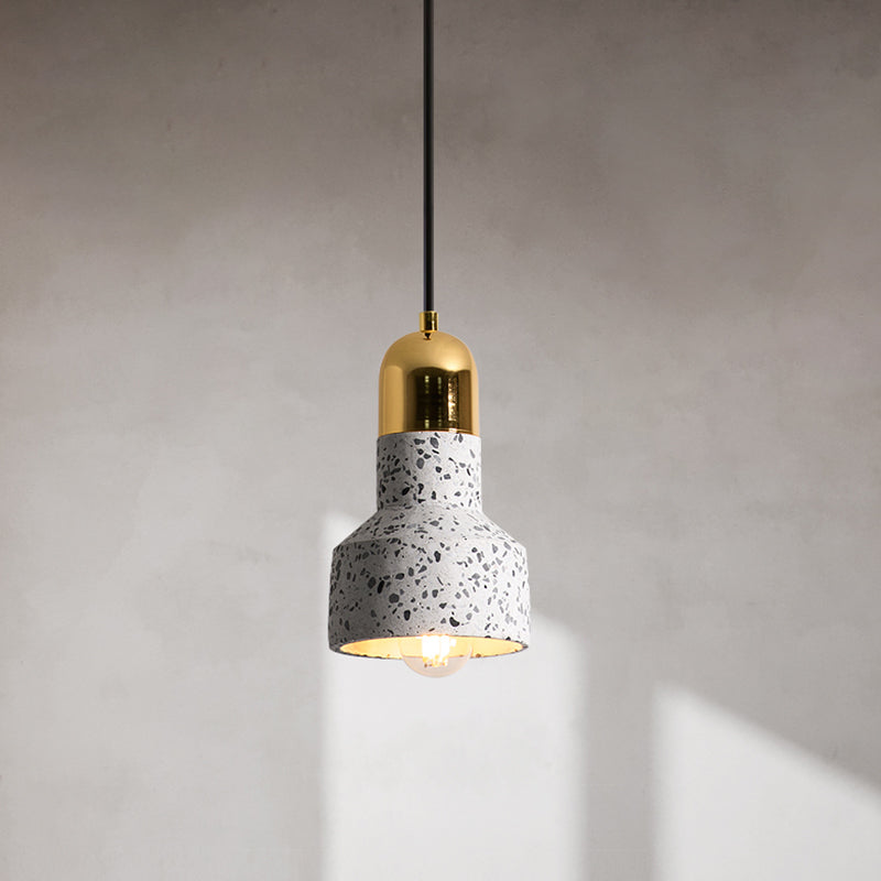 Cement Geometrical Ceiling Light Nordic Style 1-Light Hanging Lamp for Restaurant