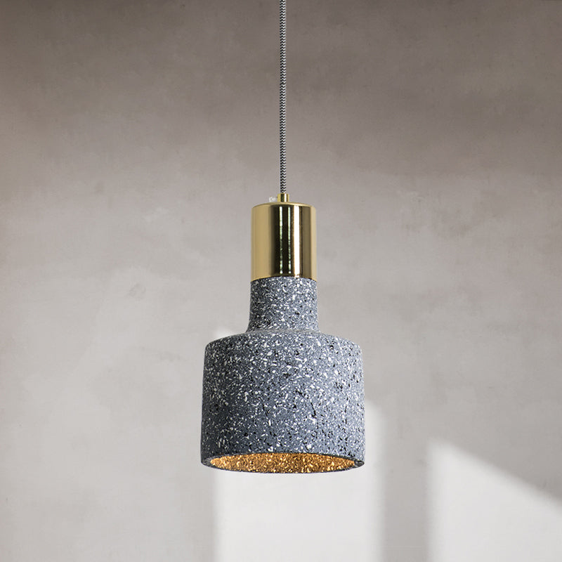 Cement Geometrical Ceiling Light Nordic Style 1-Light Hanging Lamp for Restaurant