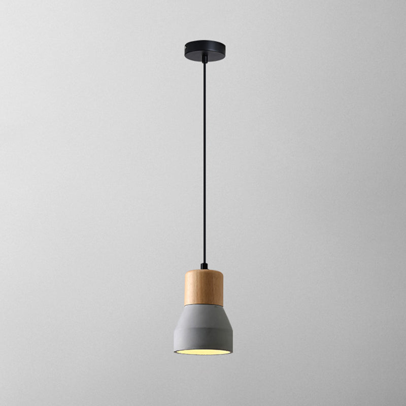 Cement Bell Suspension Light Modern Style 1-Light Pendant Light Fixture for Dining Room
