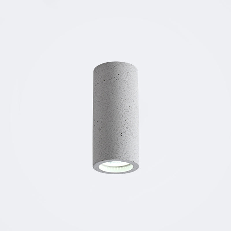 Cylinder Corridor Flush Ceiling Light Cement Minimalistic LED Flush Mount Lighting Fixture