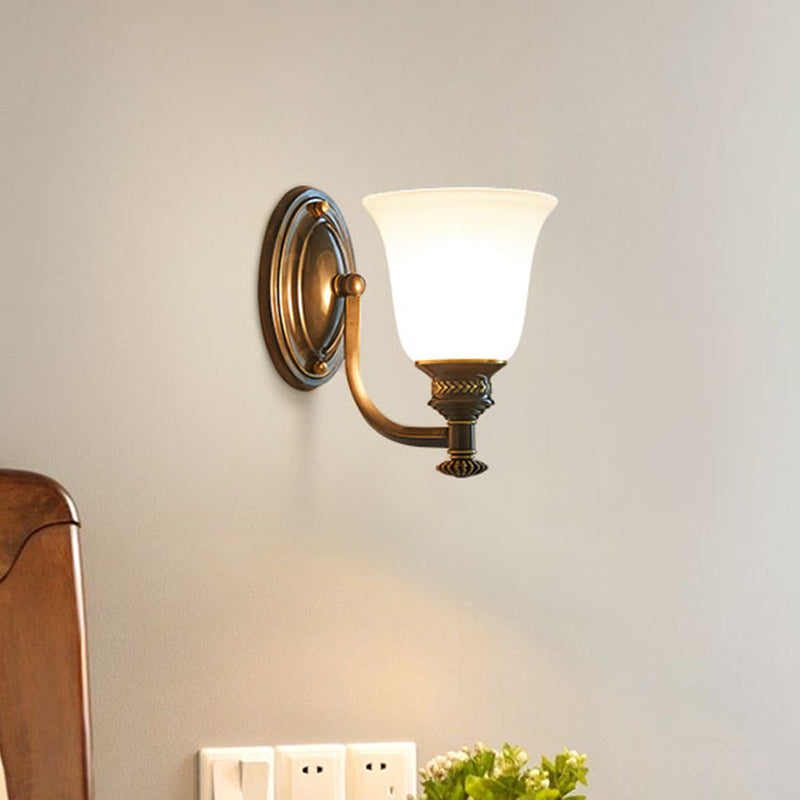 Bell Shade Grosted Glass Wall Lightture