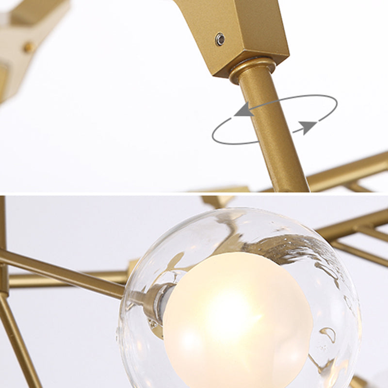 Lumo a bocconcarica il lampadario a sfera di vetro minimalista a doppio strato LED LED LED
