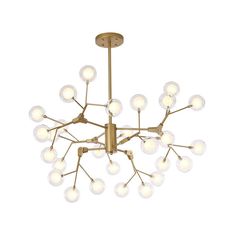 Lumo a bocconcarica il lampadario a sfera di vetro minimalista a doppio strato LED LED LED