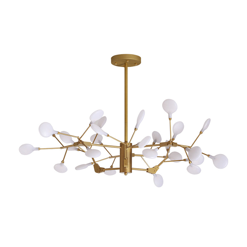 Branched Firefly Acrylic LED Ceiling Lighting Postmodern White Chandelier Light Fixture