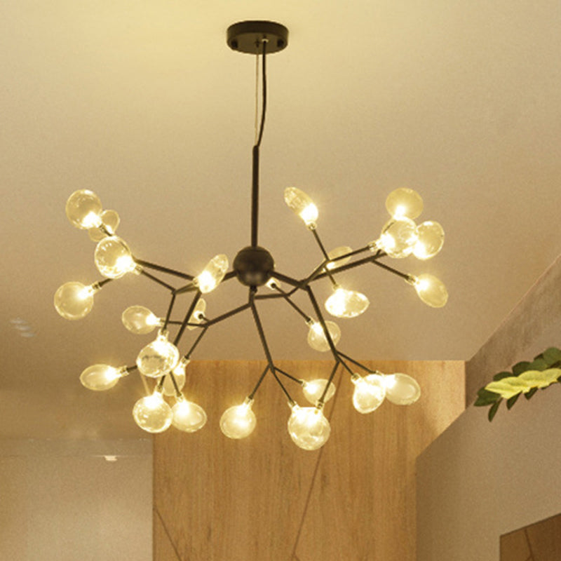 Lumo a ciondolo lampadario lucciola lucciola semplicistica semplicistica sala da pranzo in vetro a led lampada a ciondolo in nero