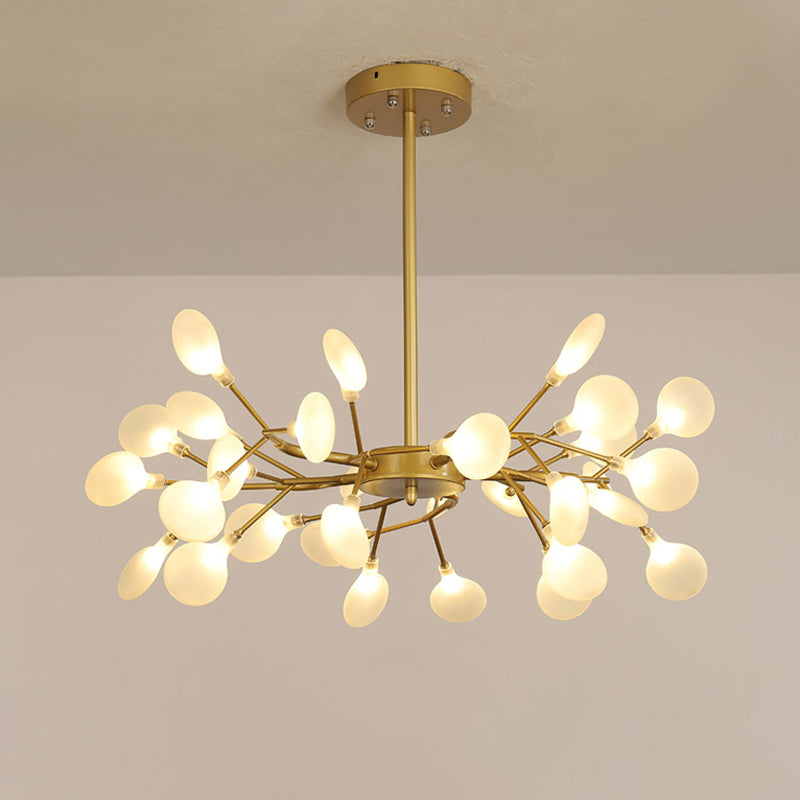 Firefly Shade Living Room Chandelier Light Acrylic Nordic LED Suspension Lighting in Gold