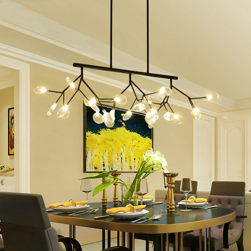 Luce a ciondolo a LED LED OMAGGIO Firefly Simpless Glass Dining Room Isola Hanging Light