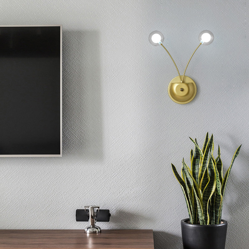 Shaded Living Room LED Wall Mounted Light Glass Nordic Simplicity Wall Lighting Fixture