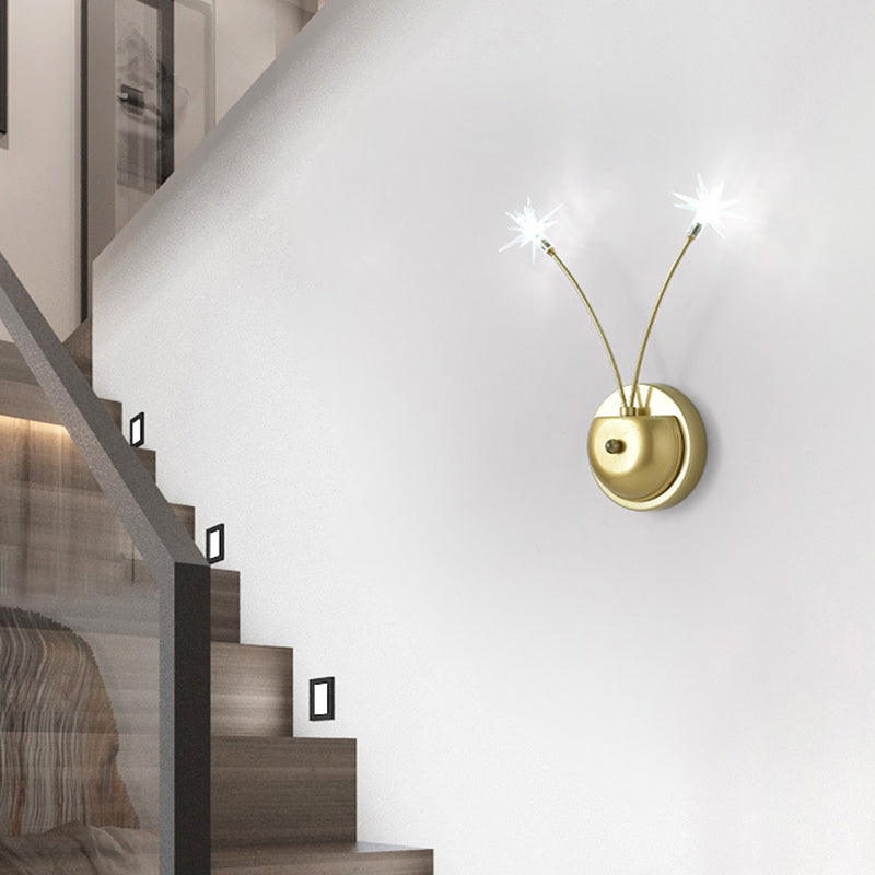 Shaded Living Room LED Wall Mounted Light Glass Nordic Simplicity Wall Lighting Fixture