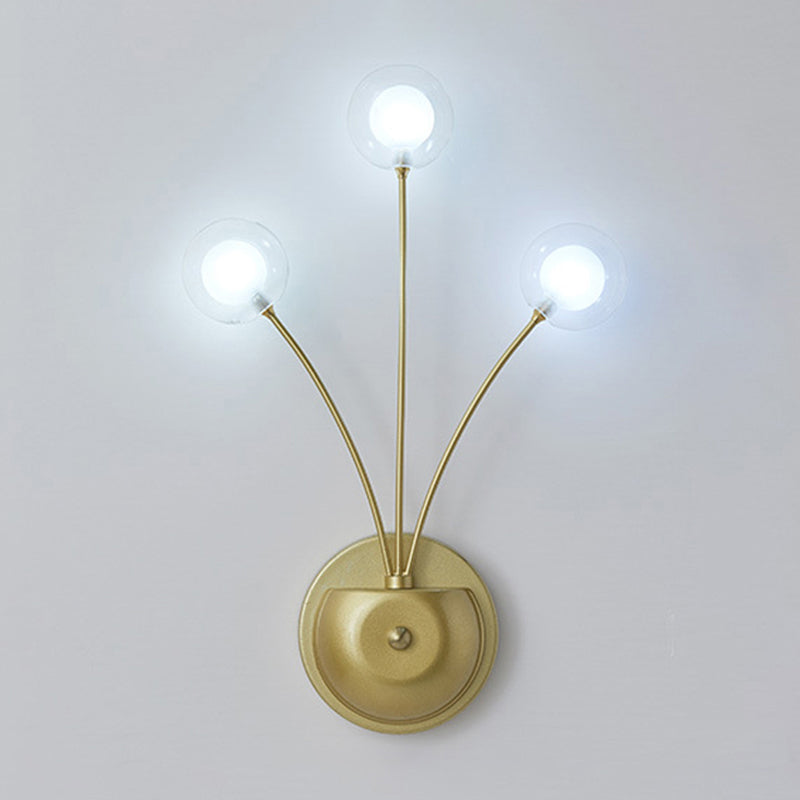 Shaded Living Room LED Wall Mounted Light Glass Nordic Simplicity Wall Lighting Fixture