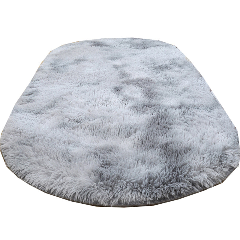 Multi-Color Living Room Rug Nordic Plain Area Carpet Faux Wool Non-Slip Backing Easy Care Rug
