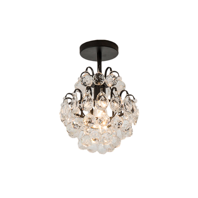 Cadre de bras plié moderne Métal de plafond 1 Corridor lumineux Mount semi-chasseur Lumière en or / noir