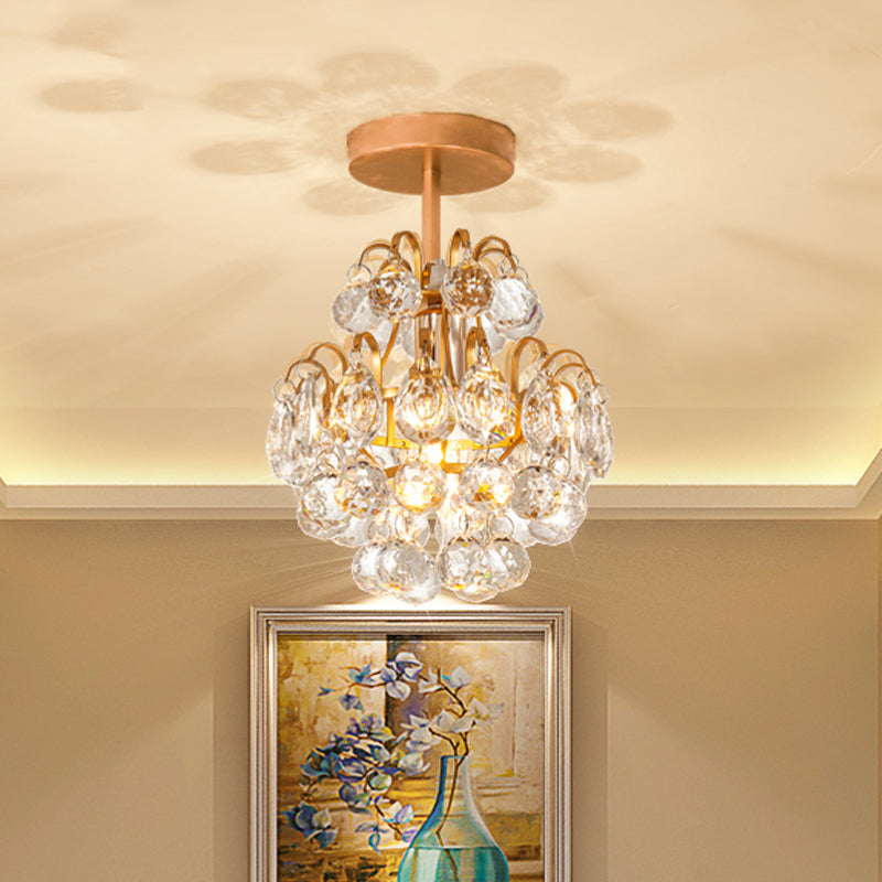 Moderno telaio piegato telaio leggero metallo 1 corridoio luce semifulto luce in oro/nero