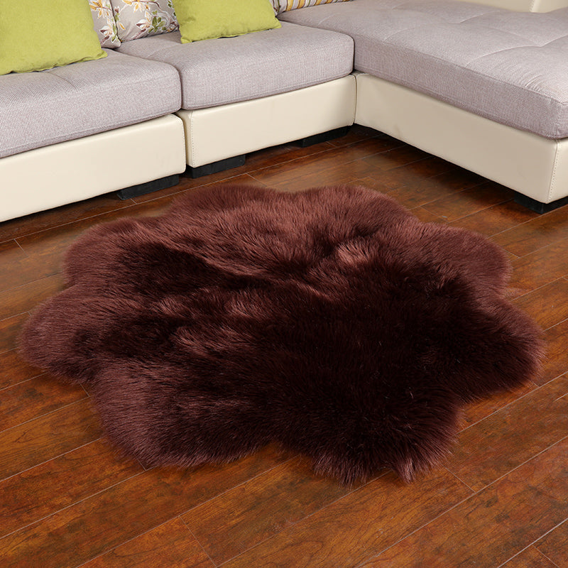 Multi-Color Casual Teppich Faux Wolle Festkörperbereich Teppich nicht rutscher Backing Easy Care Teppich für die Dekoration
