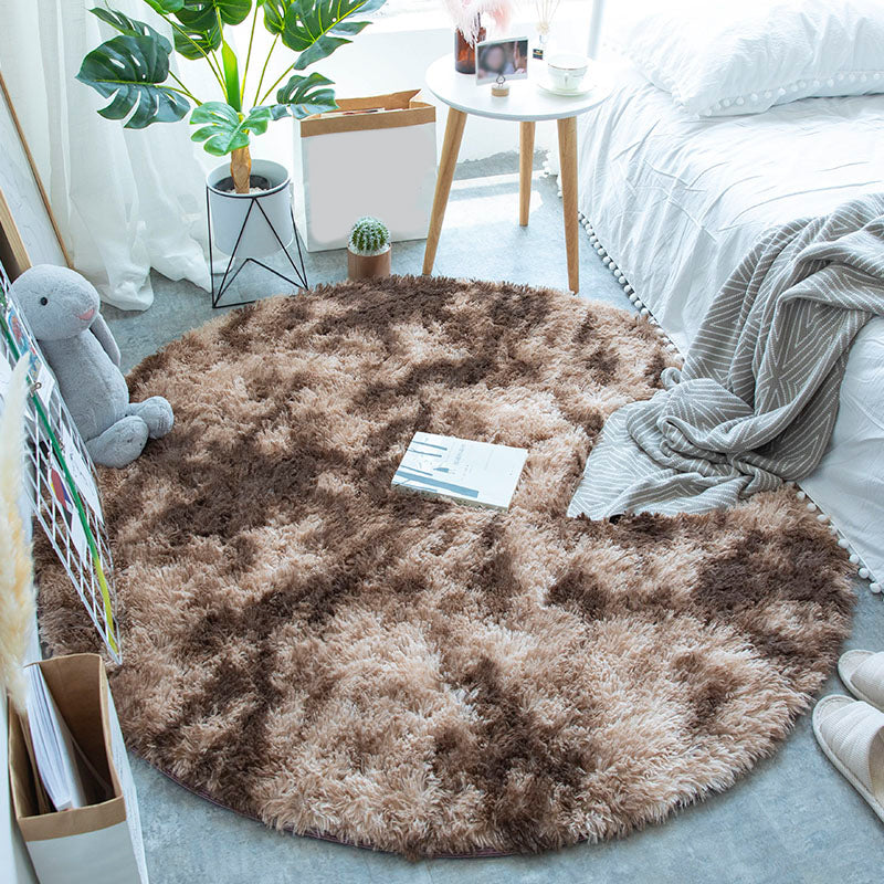 Multi-Color-Krawattenfärbemuster Teppich Kunstfell Entspannungsbereich Teppich tierfreundlicher Nicht-Schlupfteppich für Schlafzimmer