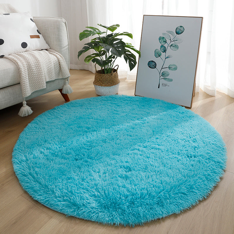 Tapis décorculaire décontracté tapis de teinture à cravate multicolore tapis faux laine lavable antidérapant le tapis de support