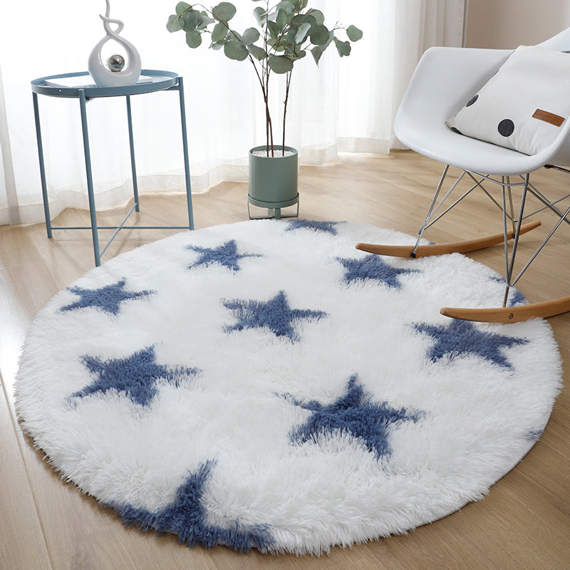 Lässiger Heimdekor-Teppich, mehrfarbiger Teppich mit Batikmuster, Kunstwolle, waschbarer Teppich mit rutschfester Rückseite