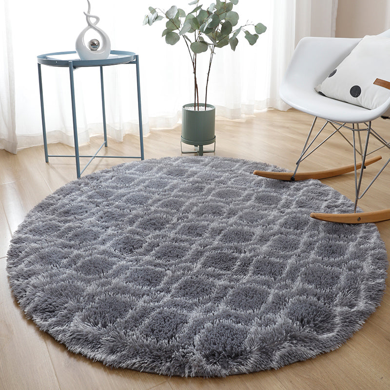 Tapis décorculaire décontracté tapis de teinture à cravate multicolore tapis faux laine lavable antidérapant le tapis de support