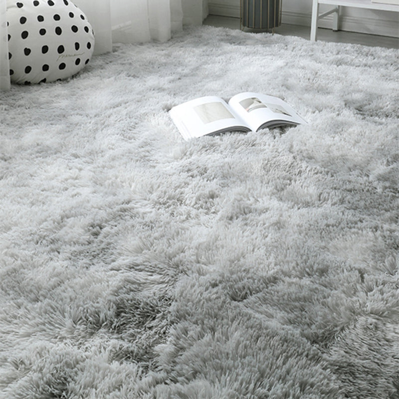 Multi Color Bedroom Rug Comfort Tie Dye Printed Indoor Rug Faux Wool Non-Slip Backing Pet Friendly Rug