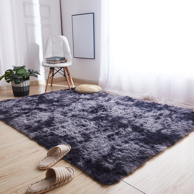 Natürlicher Krawattenfärbem Gemusterter Teppich Multi-Color Fluffy Teppy Anti-Slip Easy Care Teppich für Wohnkultur