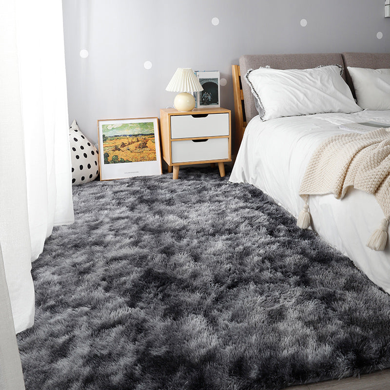 Entspannende Schlafzimmer Teppich mehrfarbig Krawattengedruckte Fläche Teppich Faux Pel