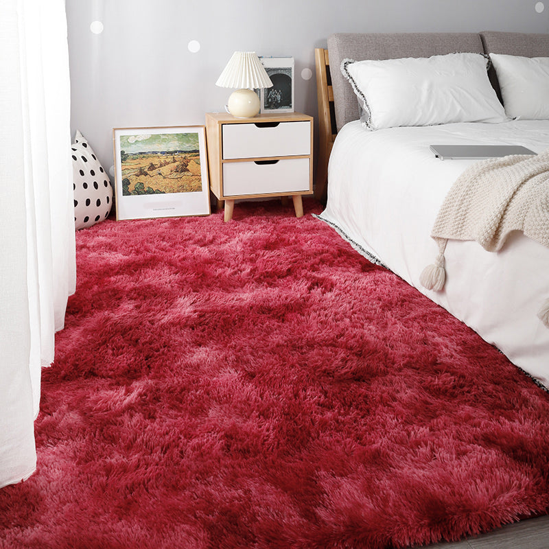 Entspannende Schlafzimmer Teppich mehrfarbig Krawattengedruckte Fläche Teppich Faux Pel