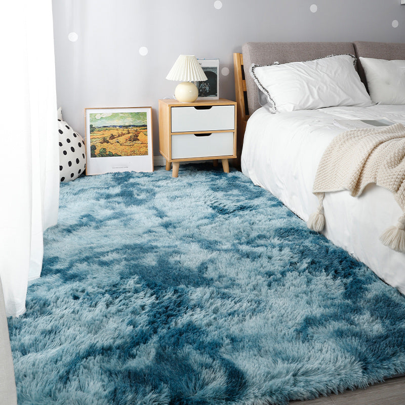 Entspannende Schlafzimmer Teppich mehrfarbig Krawattengedruckte Fläche Teppich Faux Pel