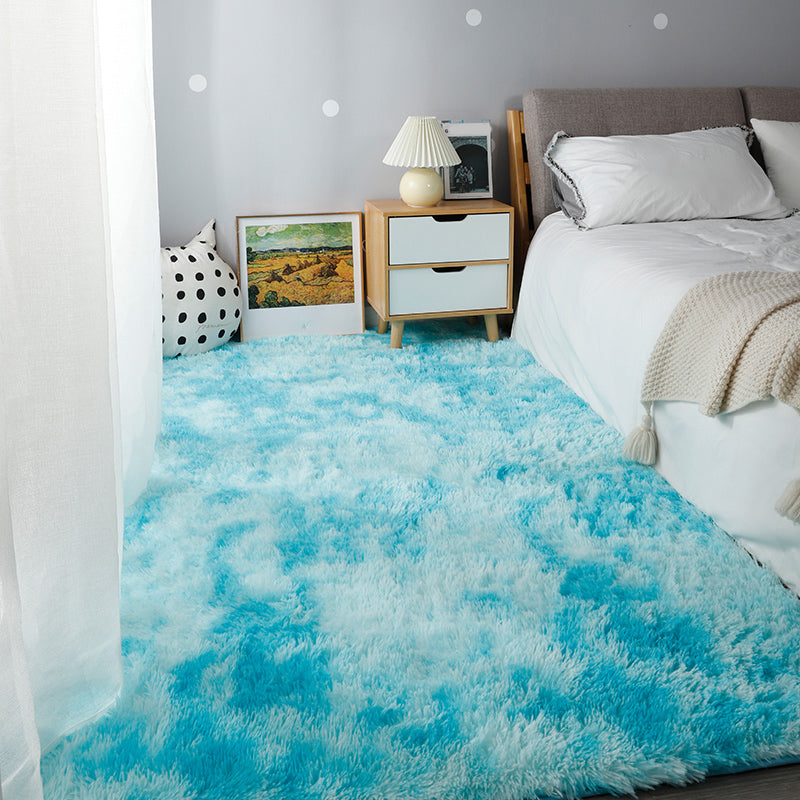 Entspannende Schlafzimmer Teppich mehrfarbig Krawattengedruckte Fläche Teppich Faux Pel